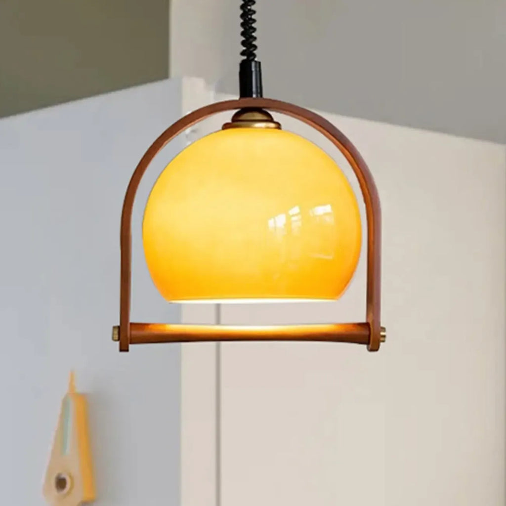 Suspension moderne en verre brun