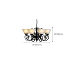 Lustre suspendu vintage en métal noir Bell