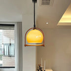 Suspension moderne en verre brun