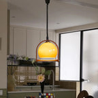 Suspension moderne en verre brun