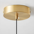 Suspension LED en forme de galet en acrylique crème pour salon