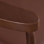 Chaise de salle à manger rembourrée marron avec accoudoirs