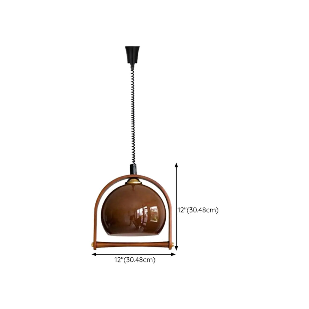 Suspension moderne en verre brun