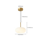 Suspension LED en forme de galet en acrylique crème pour salon