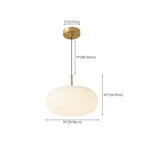 Suspension LED en forme de galet en acrylique crème pour salon