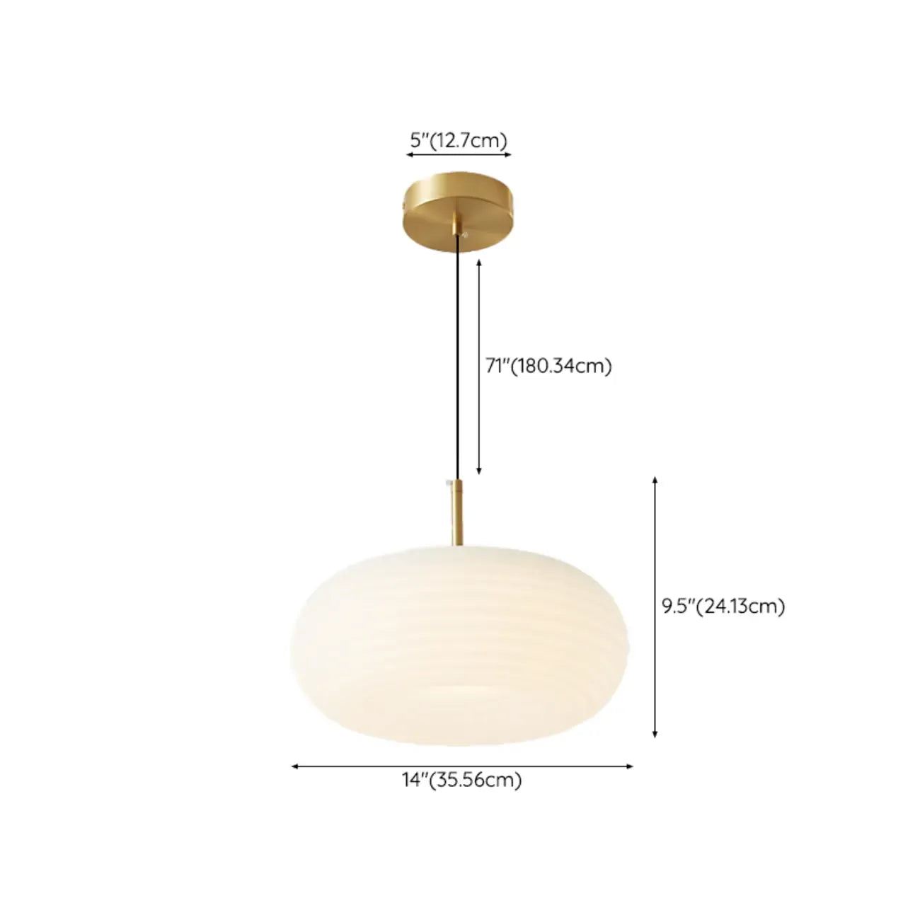 Suspension LED en forme de galet en acrylique crème pour salon