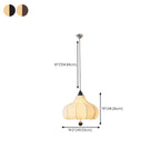 Lustre lanterne vintage réglable avec abat-jour en tissu