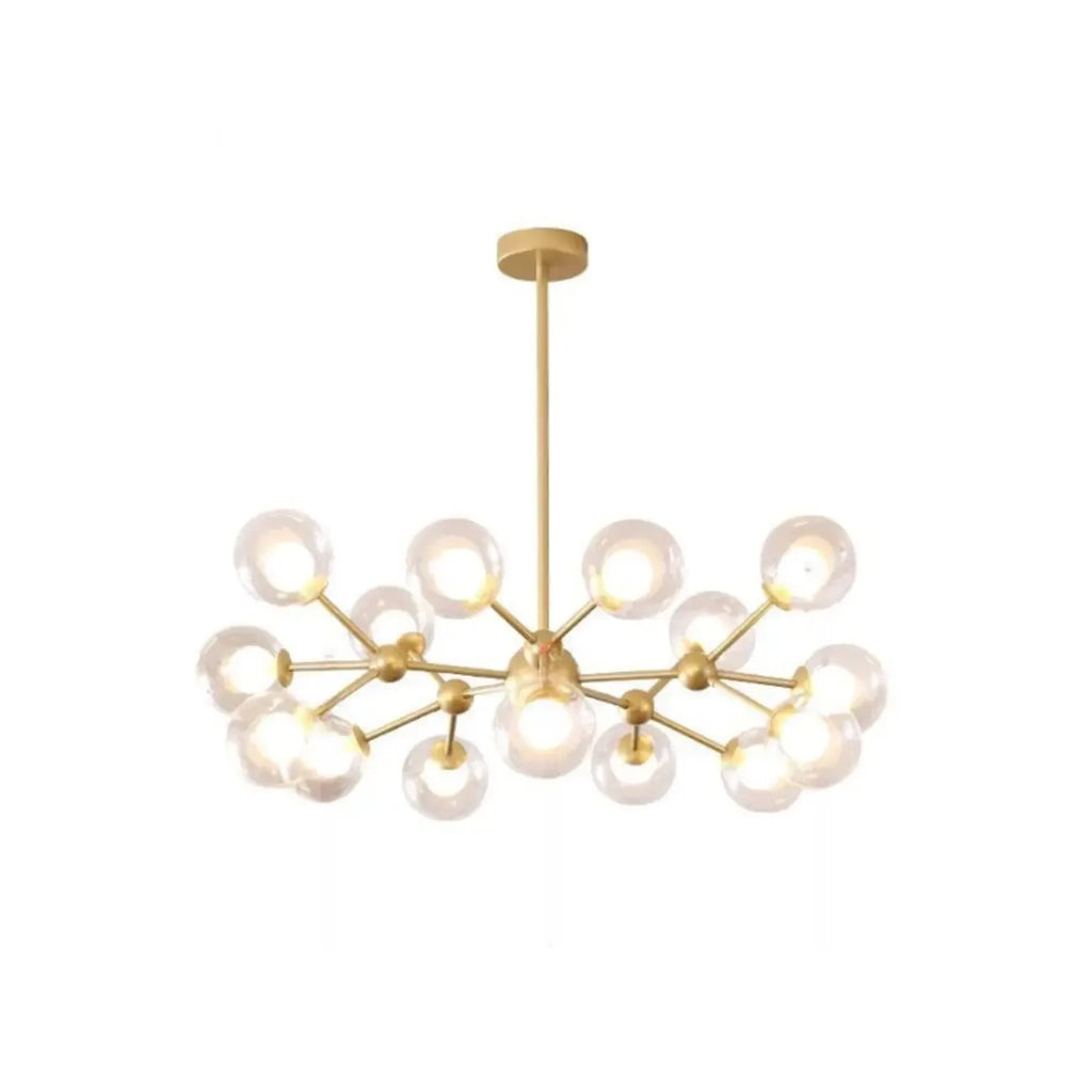 Lustre moderne à globes en verre et LED, inspiré du design Spoutnik