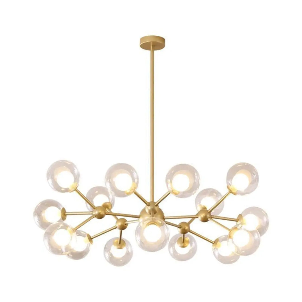 Lustre moderne à globes en verre et LED, inspiré du design Spoutnik