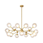 Lustre moderne à globes en verre et LED, inspiré du design Spoutnik
