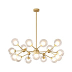 Lustre moderne à globes en verre et LED, inspiré du design Spoutnik