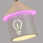 Lustre moderne à 4 lumières LED au design unique.