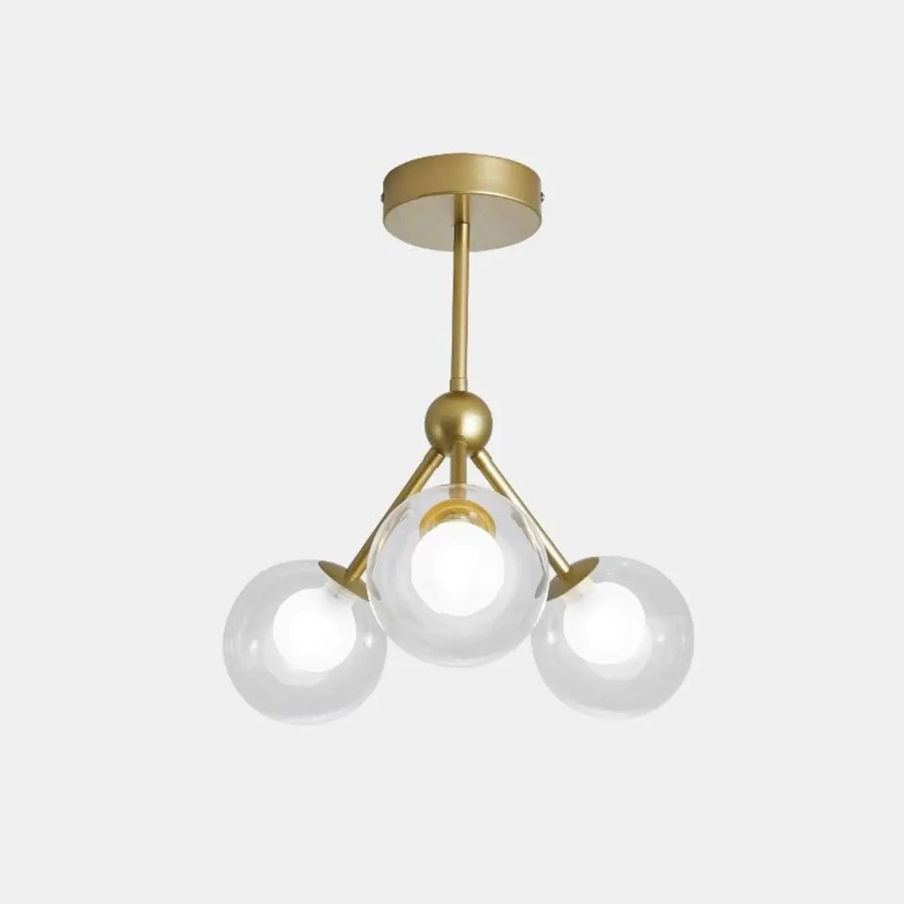 Lustre moderne à globes en verre et LED, inspiré du design Spoutnik