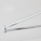Suspension minimaliste blanche en demi-bol et cordon métallique réglable