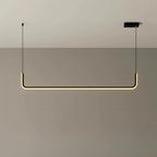 Suspension linéaire simple en gel de silice doré pour îlot de cuisine