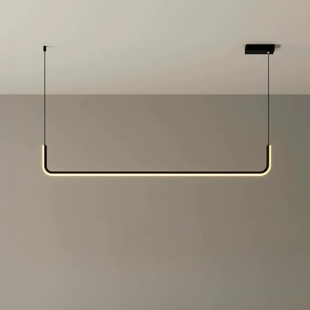 Suspension linéaire simple en gel de silice doré pour îlot de cuisine
