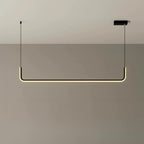 Suspension linéaire simple en gel de silice doré pour îlot de cuisine