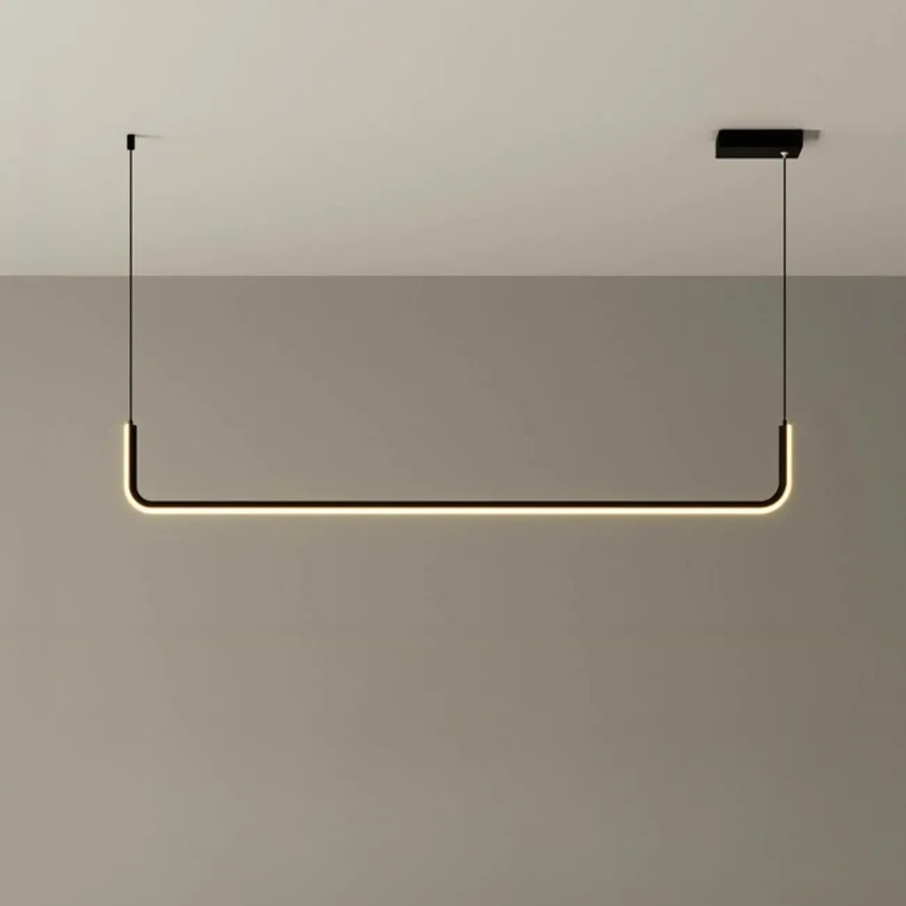 Suspension linéaire simple en gel de silice doré pour îlot de cuisine