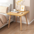Table de chevet ronde contemporaine en bois avec étagère