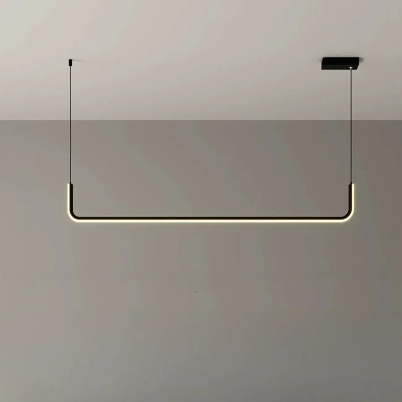 Suspension linéaire simple en gel de silice doré pour îlot de cuisine