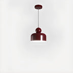 Suspension LED rectangulaire bordeaux moderne pour salon