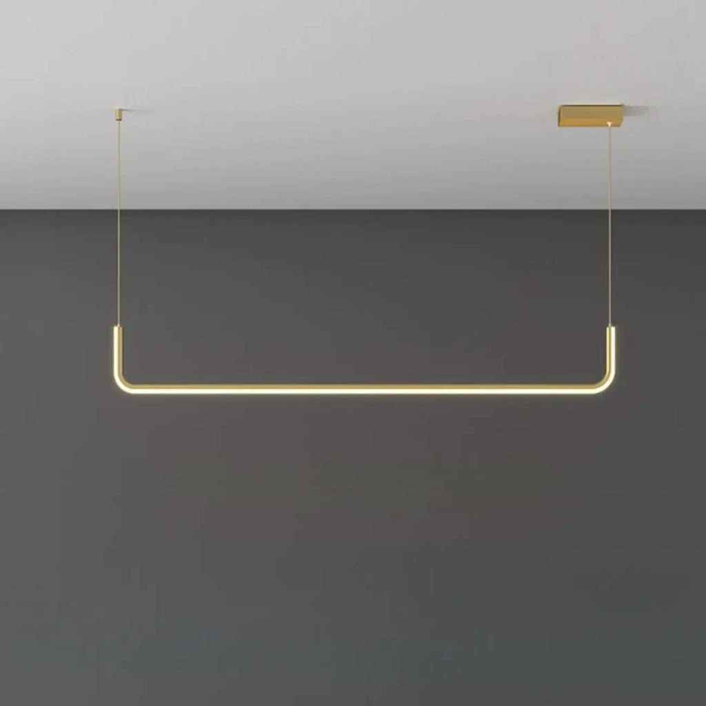 Suspension linéaire simple en gel de silice doré pour îlot de cuisine