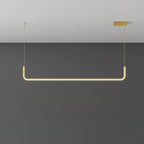 Suspension linéaire simple en gel de silice doré pour îlot de cuisine