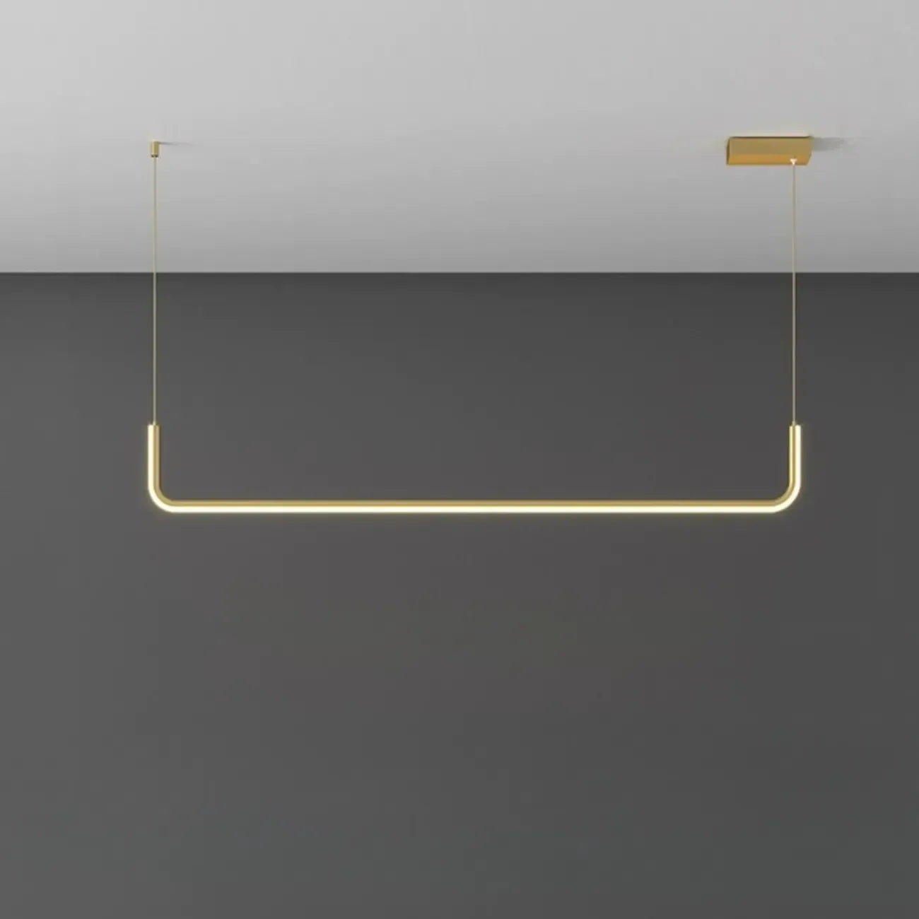 Suspension linéaire simple en gel de silice doré pour îlot de cuisine