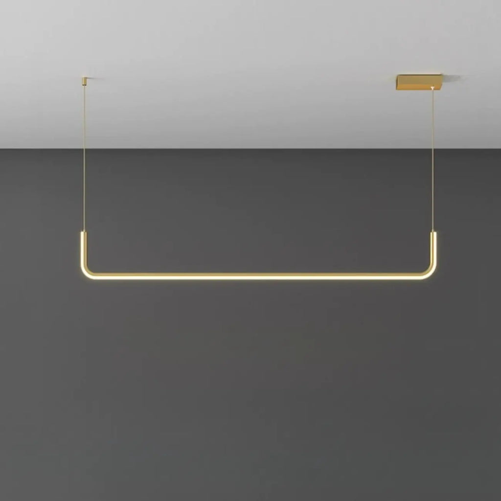 Suspension linéaire simple en gel de silice doré pour îlot de cuisine