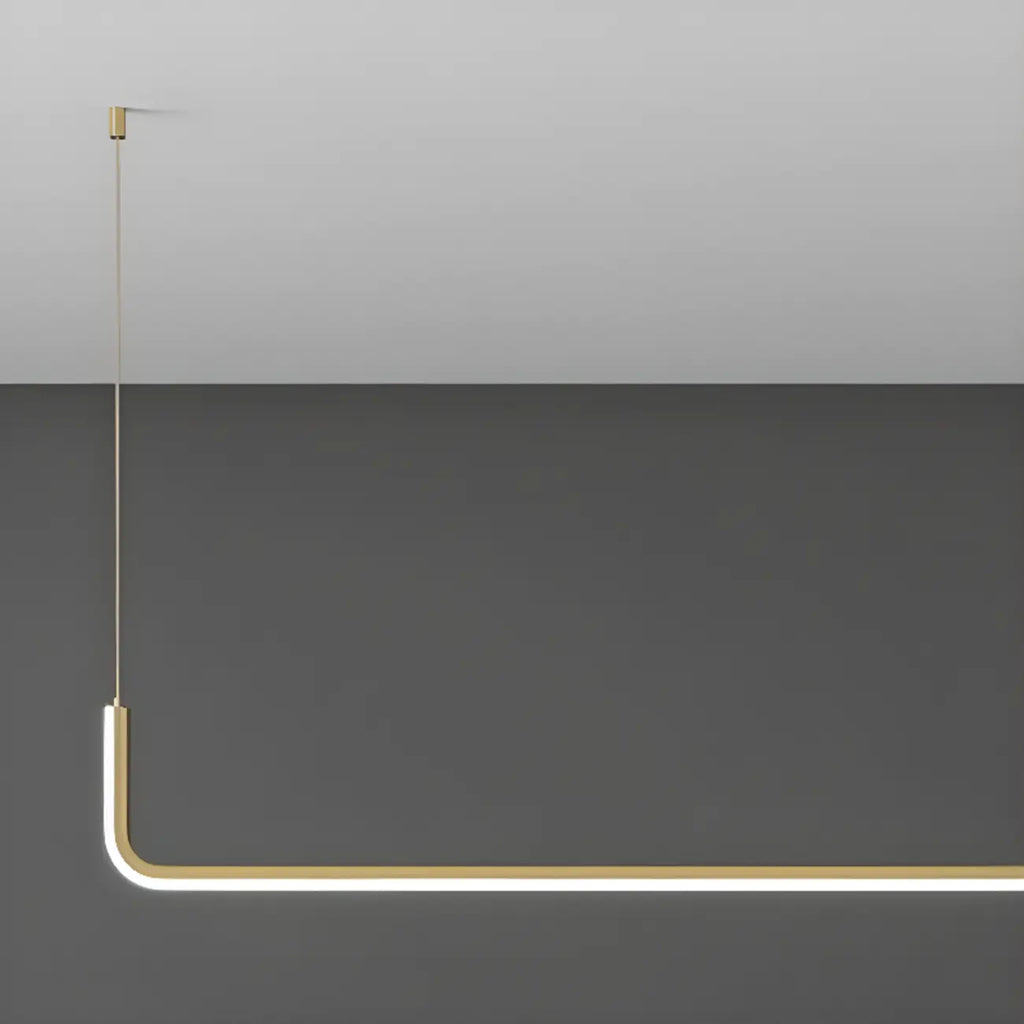 Suspension linéaire simple en gel de silice doré pour îlot de cuisine