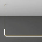 Suspension linéaire simple en gel de silice doré pour îlot de cuisine