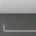 Suspension linéaire simple en gel de silice doré pour îlot de cuisine