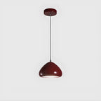 Suspension LED rectangulaire bordeaux moderne pour salon