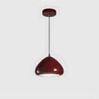 Suspension LED rectangulaire bordeaux moderne pour salon