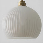 Suspension LED minimaliste en verre blanc, lanterne pour salon