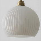 Suspension LED minimaliste en verre blanc, lanterne pour salon