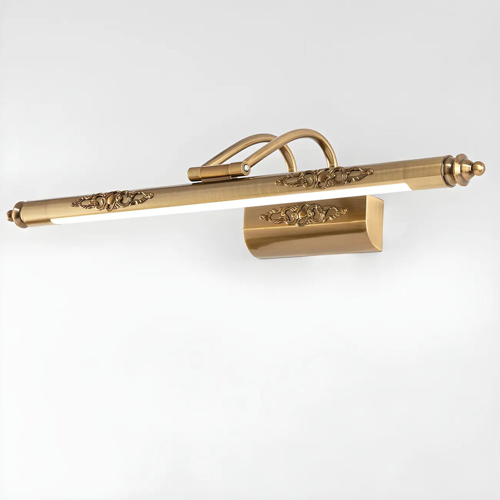 Miroir de salle de bain géométrique doré à LED avec éclairage LED intégré