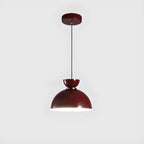Suspension LED rectangulaire bordeaux moderne pour salon