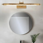Miroir de salle de bain géométrique doré à LED avec éclairage LED intégré