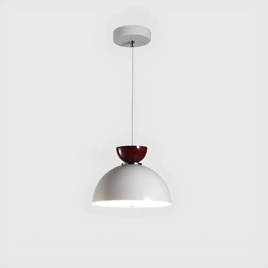 Suspension LED rectangulaire bordeaux moderne pour salon