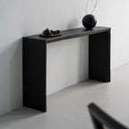 Console minimaliste en bois noir