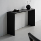 Console minimaliste en bois noir