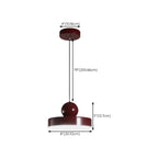Suspension LED rectangulaire bordeaux moderne pour salon