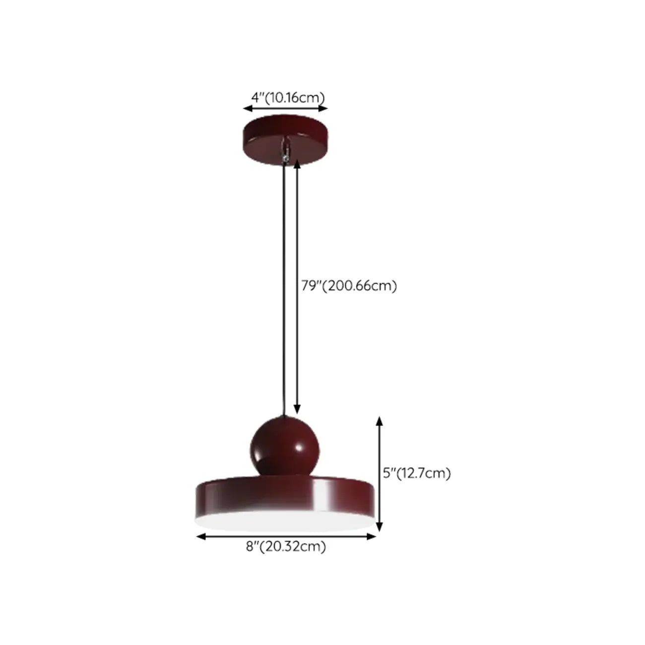Suspension LED rectangulaire bordeaux moderne pour salon