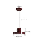 Suspension LED rectangulaire bordeaux moderne pour salon