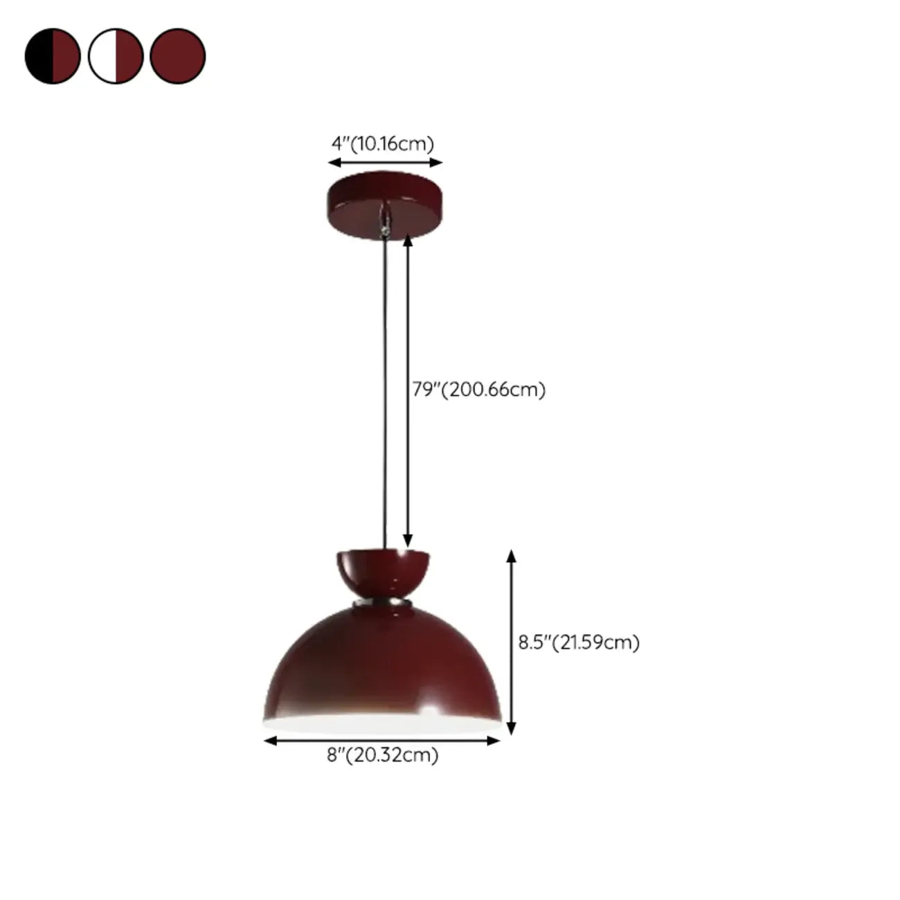 Suspension LED rectangulaire bordeaux moderne pour salon