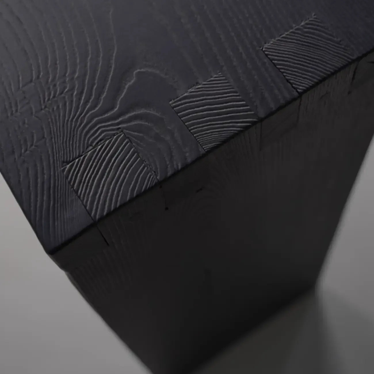 Console minimaliste en bois noir