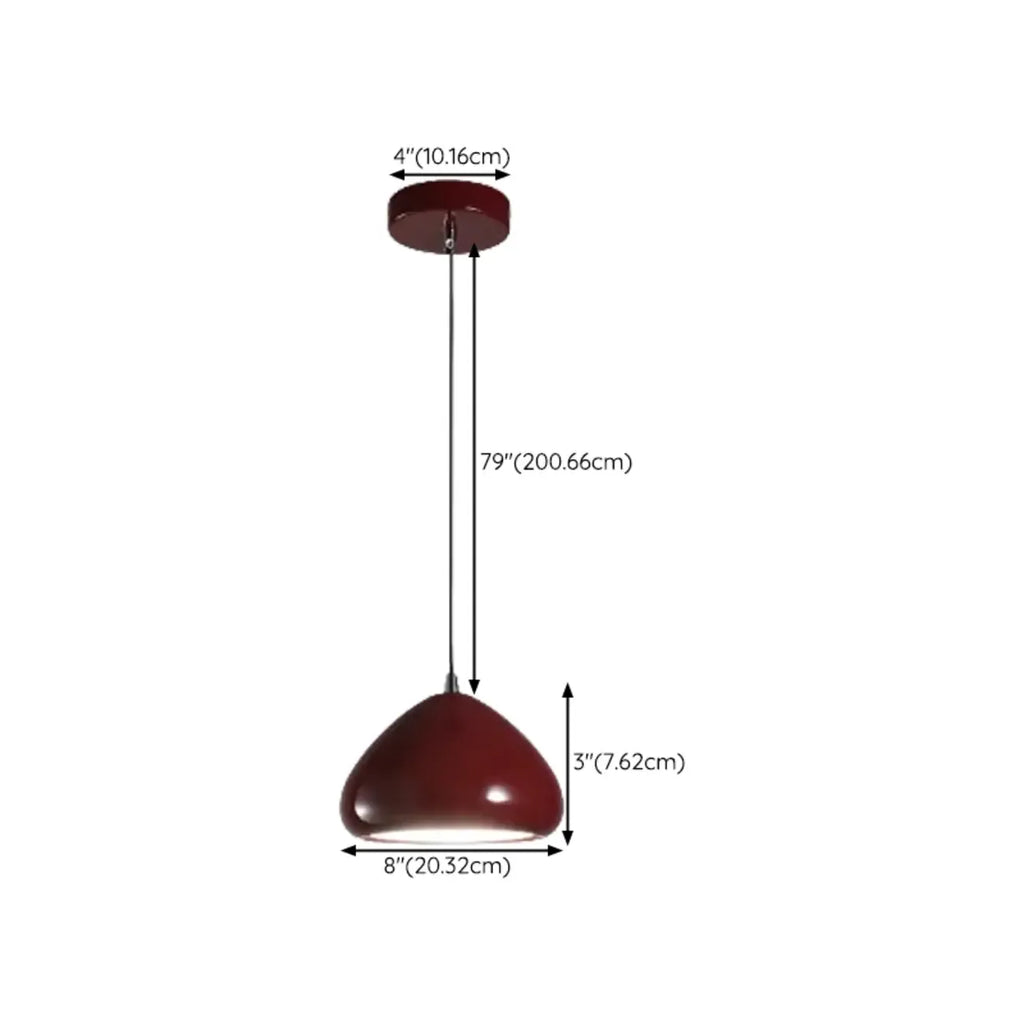 Suspension LED rectangulaire bordeaux moderne pour salon