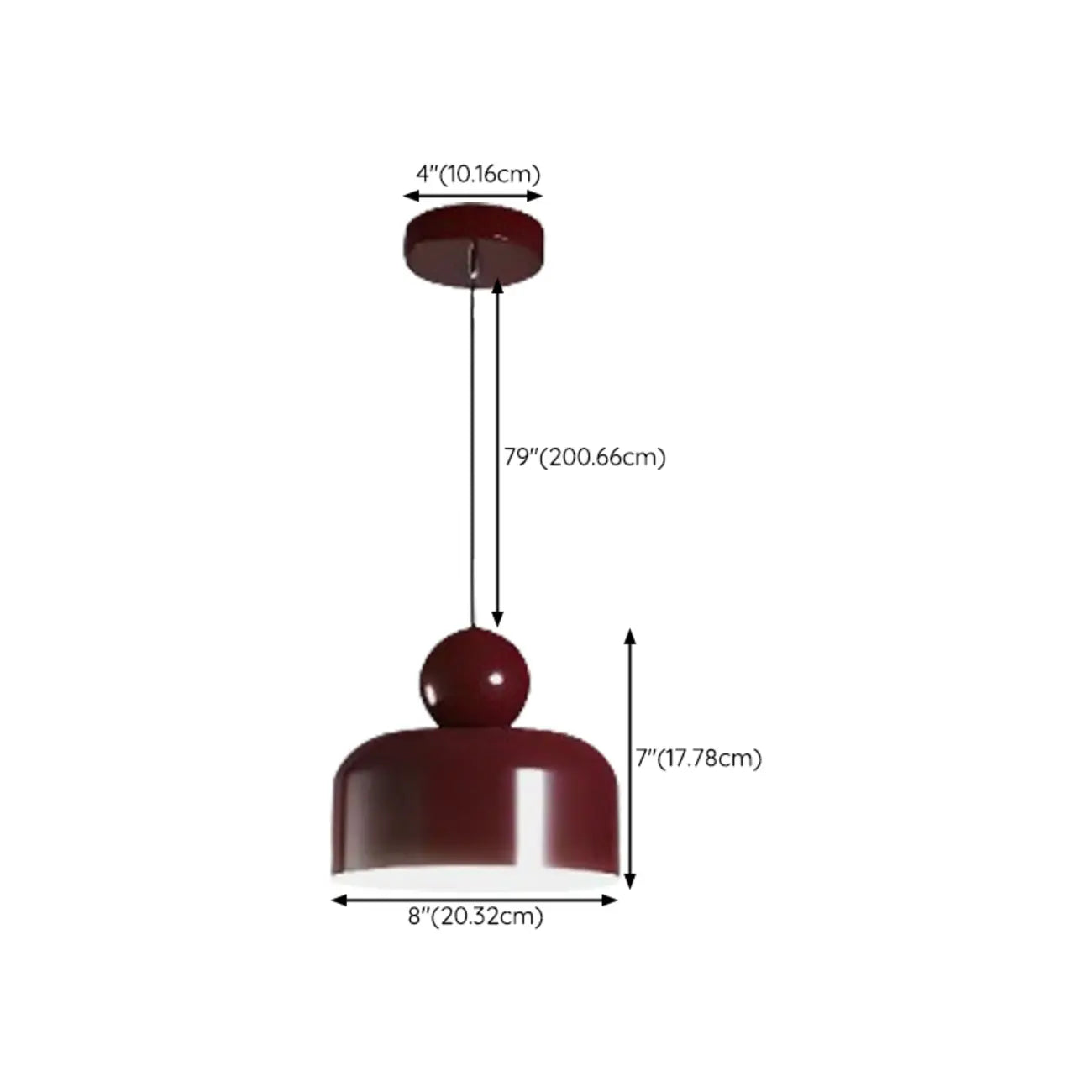 Suspension LED rectangulaire bordeaux moderne pour salon