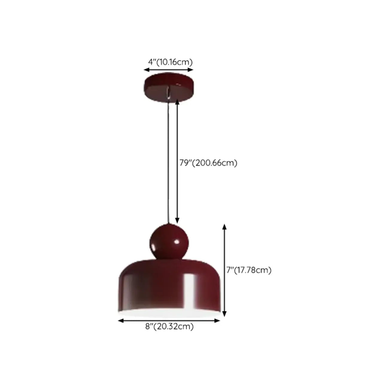 Suspension LED rectangulaire bordeaux moderne pour salon
